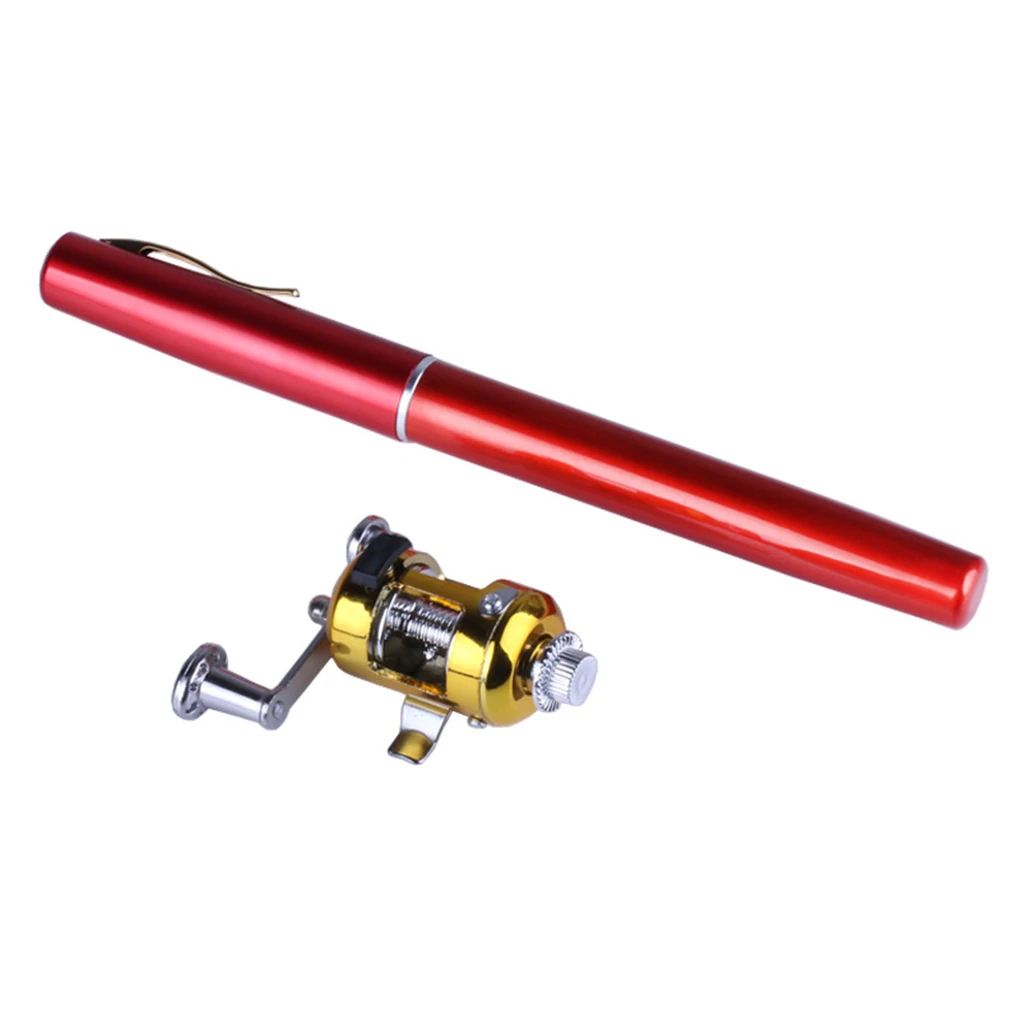 Mini Collapsible Portable Reel Aluminum Alloy Fish Rod Combo Pen Fishing Gear Pole Stick Tool Kit Camping Travel Mini Collapsible Portable Reel Aluminum Alloy Fish Rod Combo Pen Fishing Gear Pole Stick Tool Kit Camping Travel