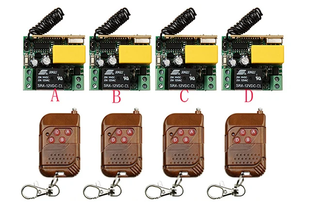 

AC220V 1CH 10A RF Wireless Remote Control Switch System transmitter&receiver relay Receiver Smart Home Switch /lamp/ shutters