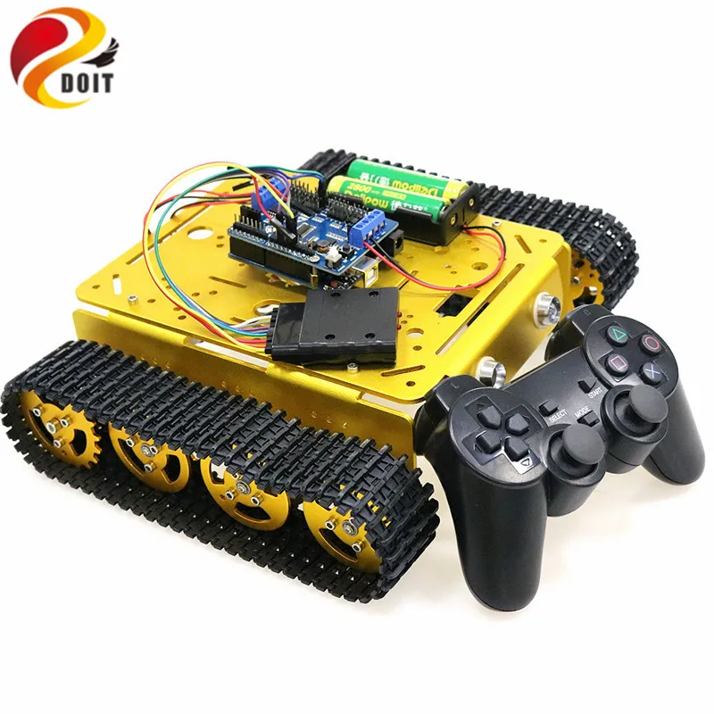 Умный робот бак PS2 с джойстиком и корпусом двойным мотором постоянного тока 9 В +