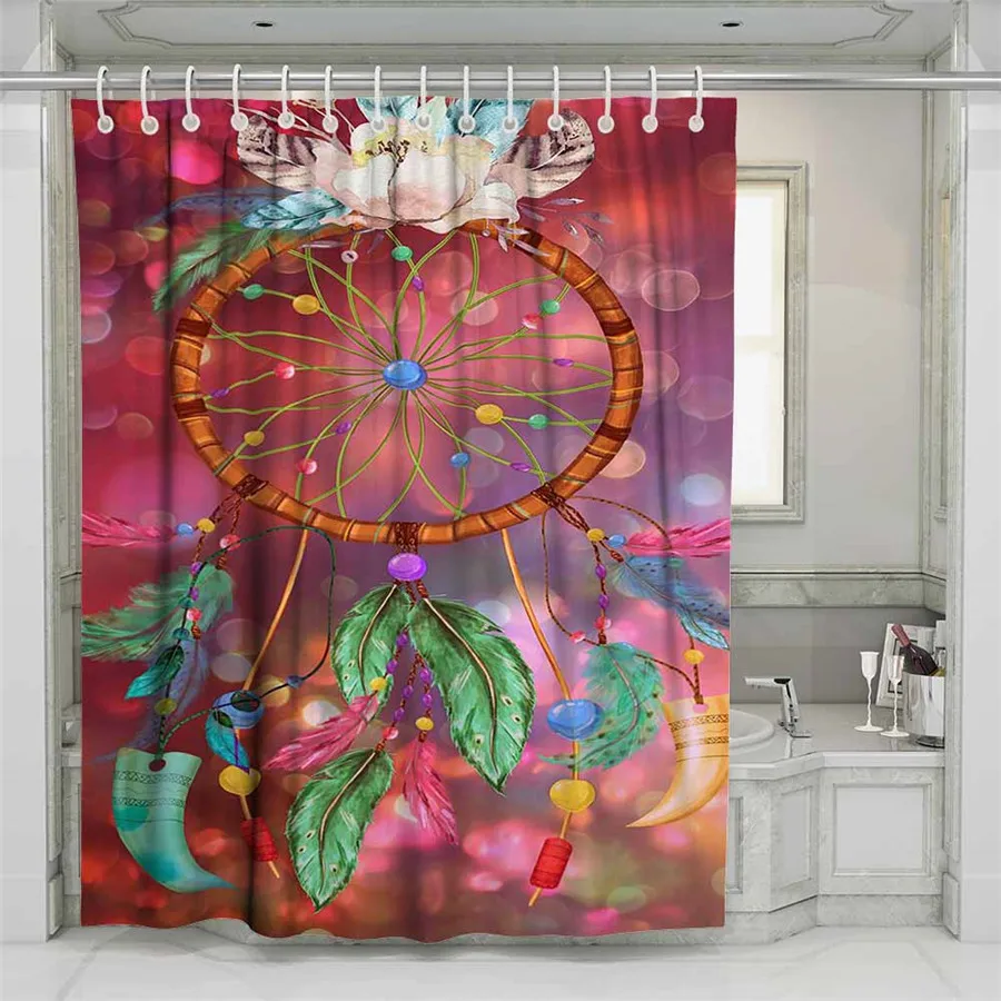 3D пляж Ловец снов Богемия занавеска для душа ванная комната водонепроницаемый полиэстер печать занавески s для ванной душ