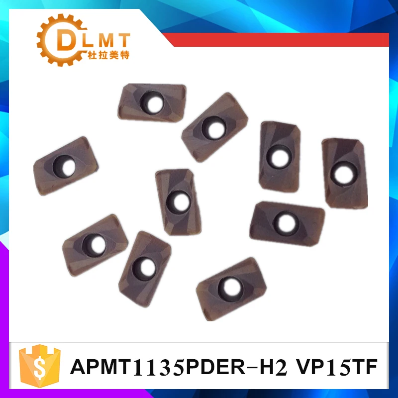 10 шт. APMT1135PDER H2 VP15TF APMT1135PDER M2 VP15TF карбидная вставка индексируемое фрезерование вставка