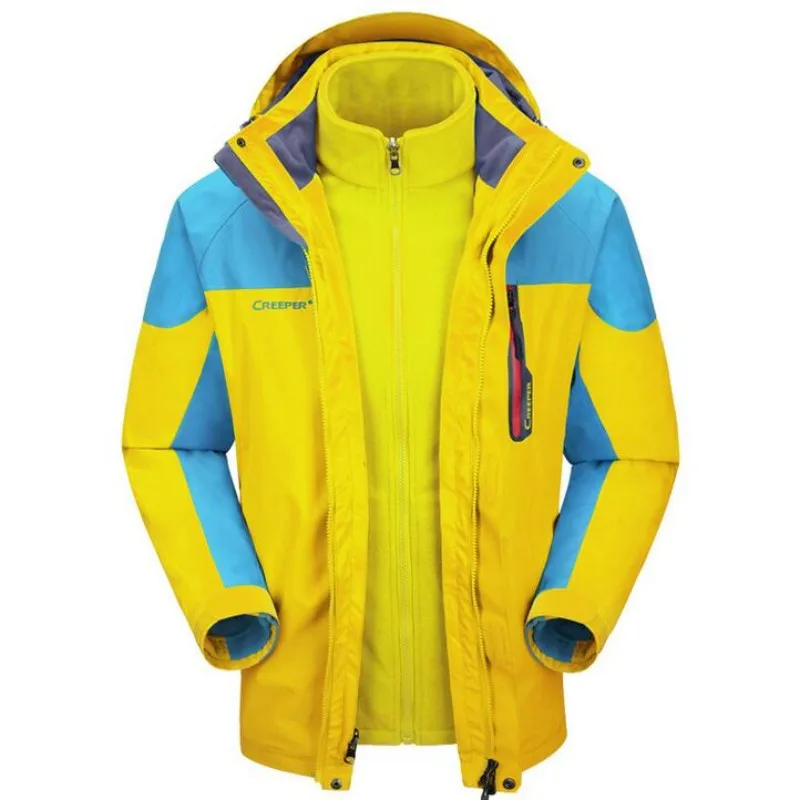 

Ski Jacket Men Winter Waterproof Warm Snowboarding Mens Outdoor Sportswear Two Pieces Fleece Lined Windbreaker Jaqueta Masculino