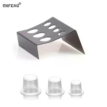 7 отверстий пигментный контейнер подставка поставки принадлежностей для татуировок из нержавеющей стали татуировки перманентные чернила для макияжа подстаканник с чернилами чашки