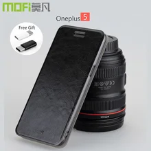 Oneplus 5 cas couverture en cuir oneplus5 flip protecteur cas de luxe logement pour un plus 5 silicone retour capa mofi premier funda 1 + 5