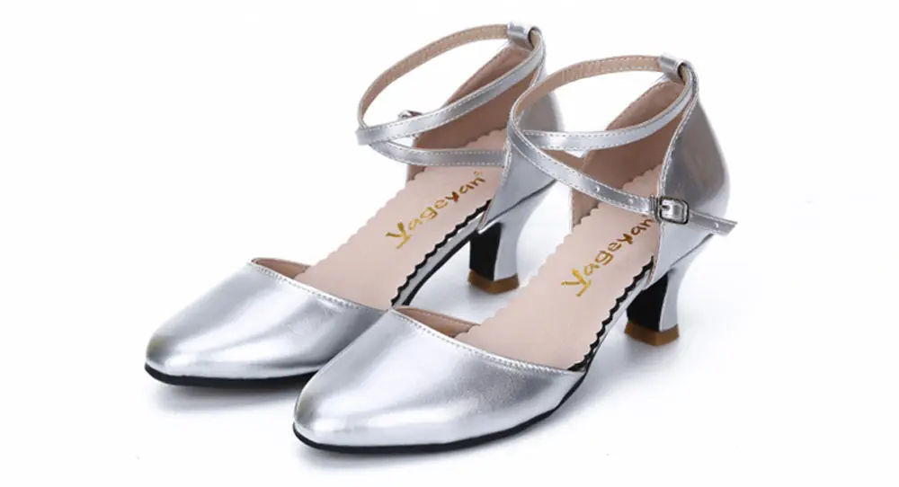 Женские туфли для латинских танцев, лакированная кожа, сальса/Танго, танцевальная обувь для девочек, резиновая подошва, бальные туфли