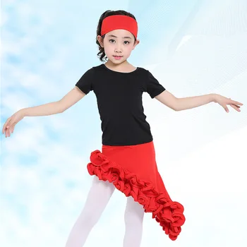 

2017 New Latin Dance Skirt Latin Fringe Dance Costume Short Sleeve Ballroom Dance Clothes