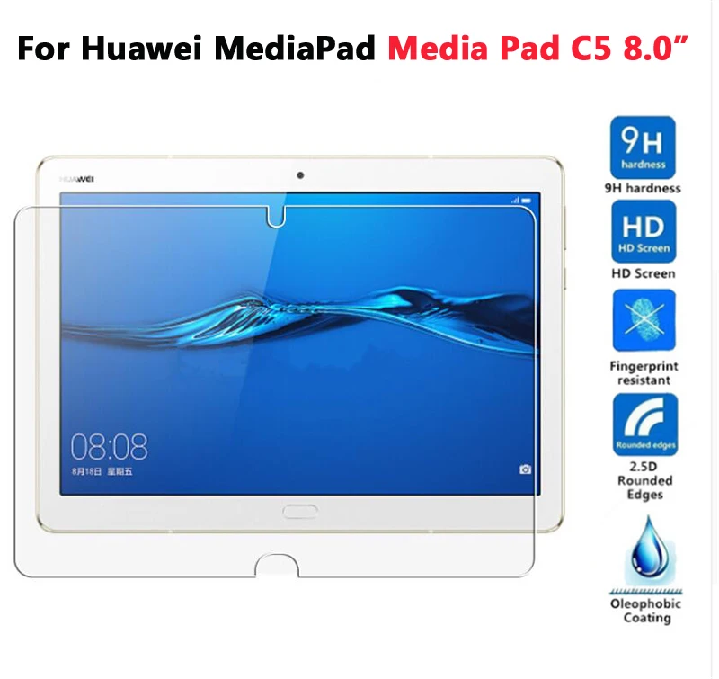 9H Tempered Glass For Huawei MediaPad T3 8 /T3 10 /T5 10 /T1 7.0 8.0 10 9.6 / C5 8.0 Media Pad Screen Protector Protective Film - Цвет: Media Pad C5 8.0