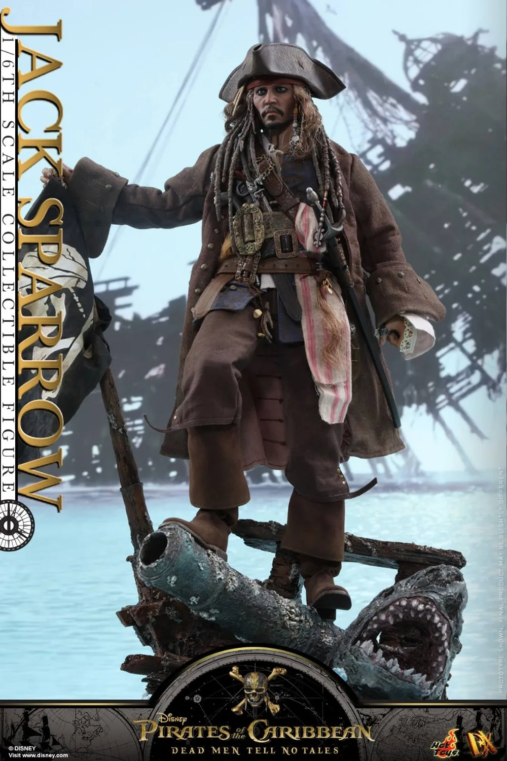 

1/6 scale Collectible figure Johnny Depp Pirates of the Caribbean: Dead Men Tell No Tales Jack Sparrow 12" action figure doll