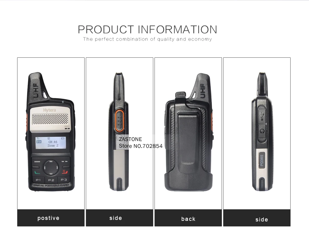HYT talkie-walkie Hytera PD365 400-440MHz Radio Portable Professionnel