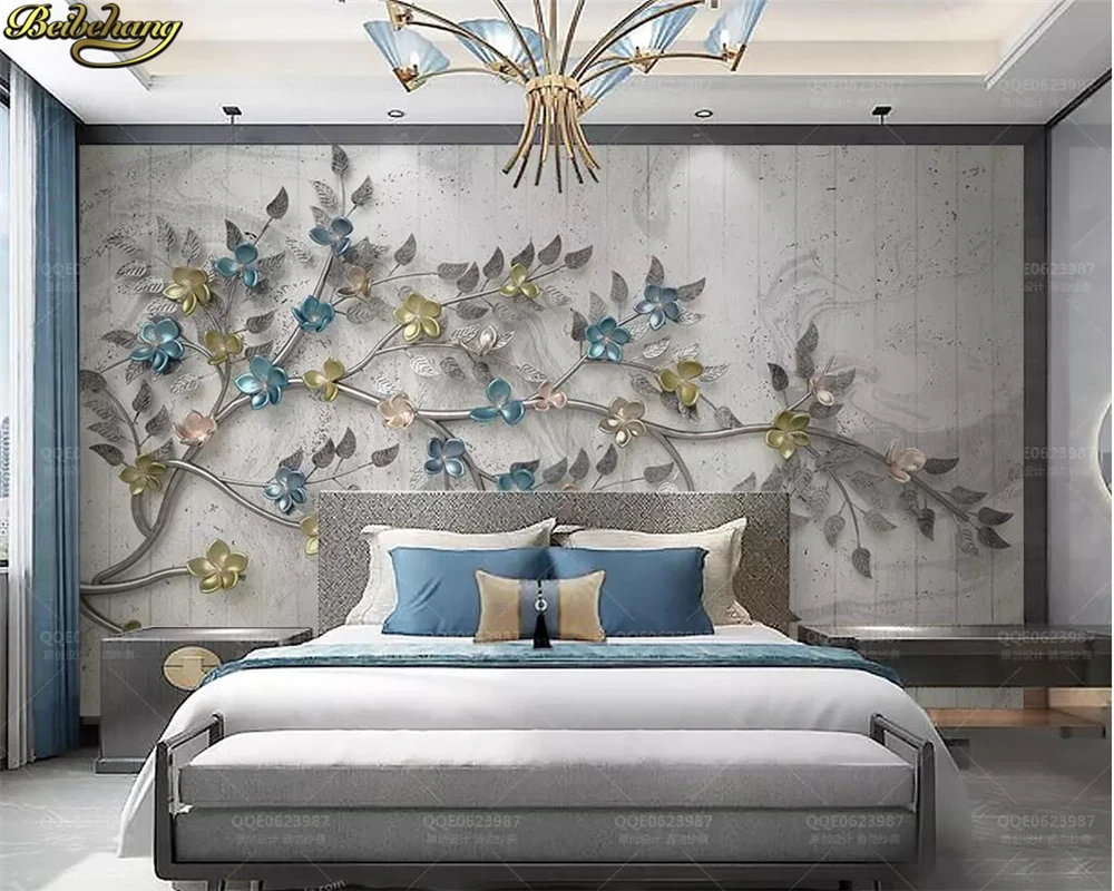2015Custom 3d photo wallpaper 3D backdrop of modern minimalist bedroom den wall stereoscopic 3D relief tree space 3d wallpaper