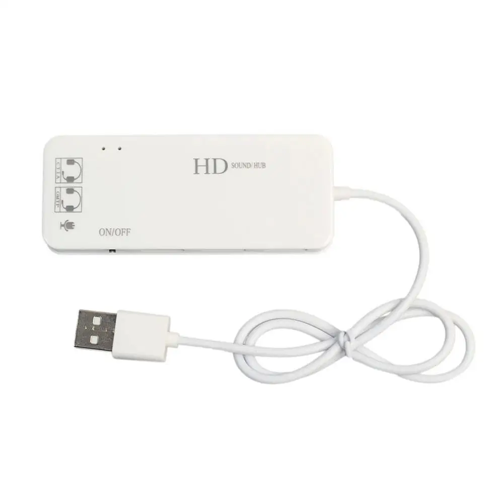 3 порта Usb 2,0 концентратор внешний 7.1Ch звуковая карта гарнитура микрофон адаптер для ПК