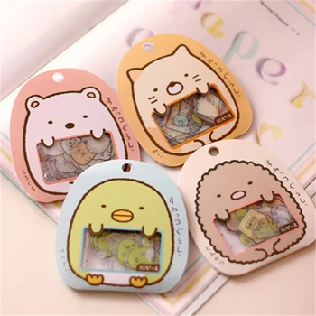 

50 /pack Cute Cartoon Kawaii PVC Decorative Stickers Lovely Cat Bear Diy Memo Pad For Kids School Office Supplies
