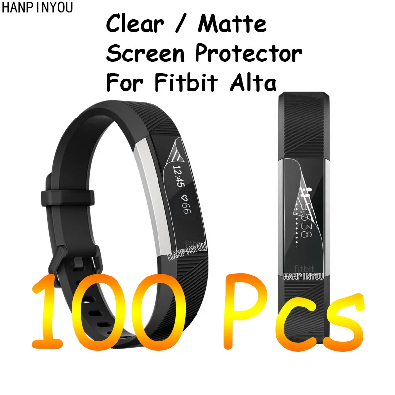 100 шт Для Fitbit Alta Smart Wristband HD Clear/Антибликовая матовая защитная пленка для экрана с