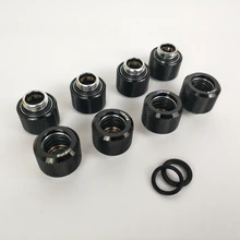 8 шт./лот фитинг для жесткой трубки OD12mm ручной Компрессионный фитинг G1/4' 4 слоя уплотнительное кольцо использовать для PMMA/PETG жесткость трубки L12 фитинг