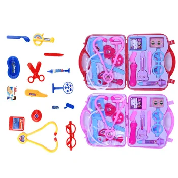

Doctor Pretend Play Toys Luggage Kits for Children Medical Kids Baby Educational Box Light Role Play Toys Gift