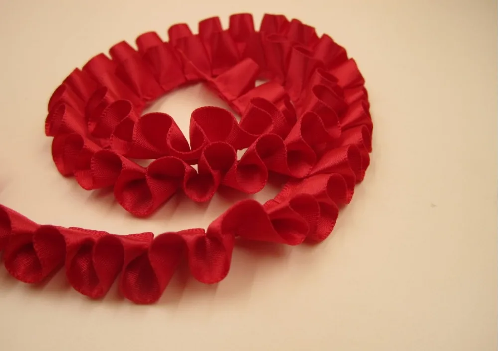 5/" 15 мм односторонняя сатиновая коробка плиссированная ribbon.30 ярдов за цвет в партии