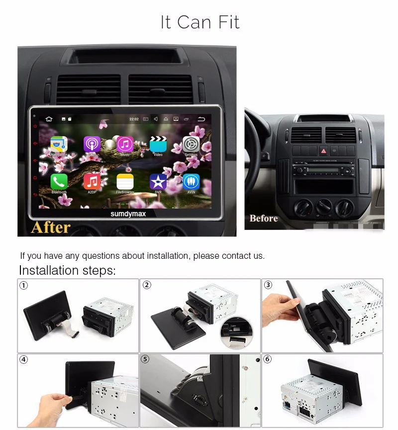 Sale 10 inch touch screen Octa core 2 din android 9.0 universal Car Radio Double DVD GPS Navigation In dash PC Stereo video wifi 9