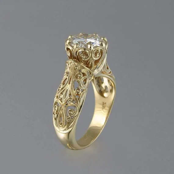 Новое золотое кольцо в стиле панк и ретро с большими цветами из циркония идеально