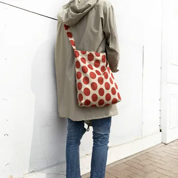 

Red Cute Eco Slim Canvas Women Messenger Single Shoulder Crossbody Bag Girls Shopper Bags Funny Beach Foldable Shopping Totes