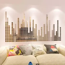 Новейшая мозаика 3d квадратное зеркало кристалл стерео стикер стены фон стены анти-плесени ландшафтное украшение влагостойкий