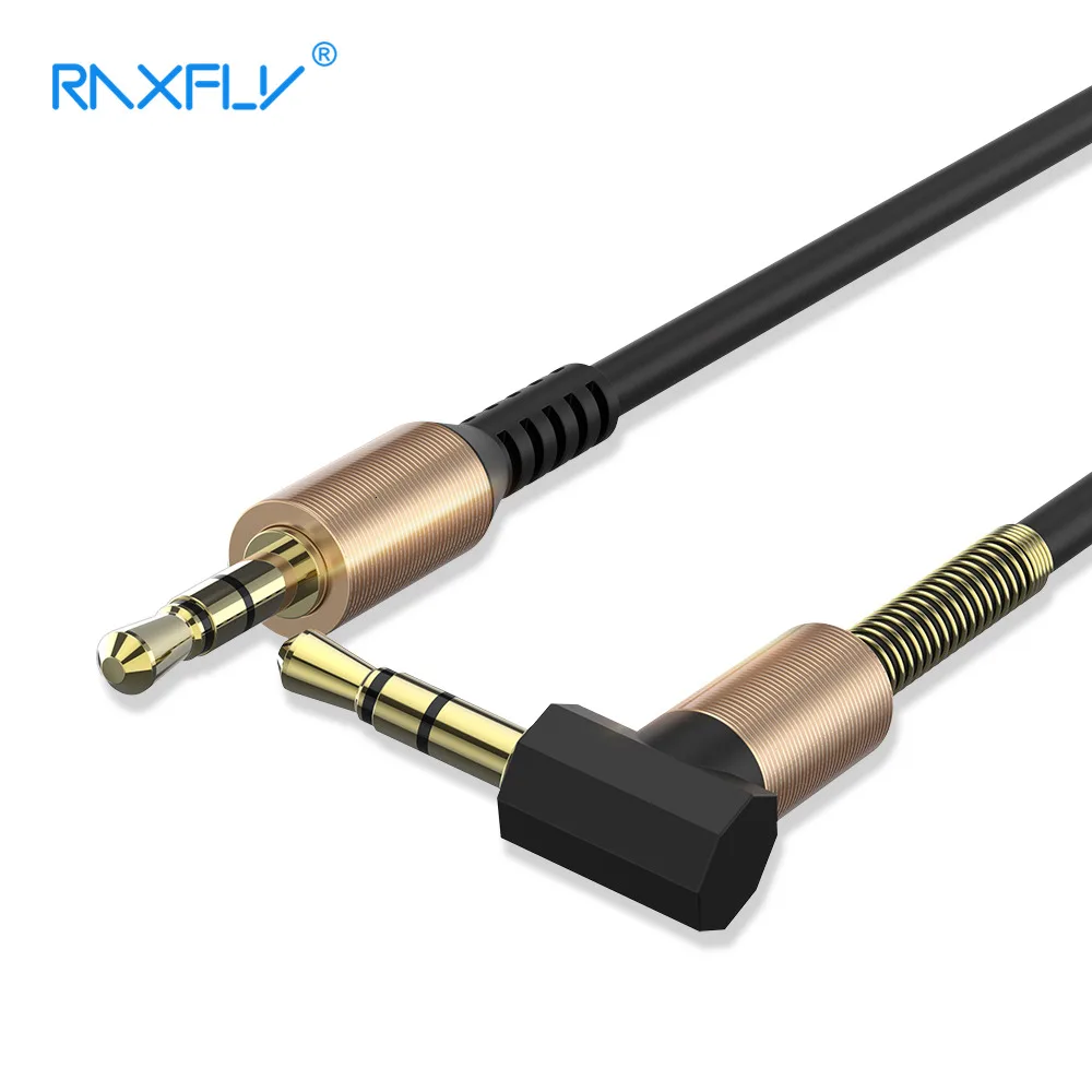 RAXFLY 3.5MM Audio Cable 3.5 Jack To Jack AUX Cable Headphone Beats Speaker For iPhone Car Male to Male AUX Cord Spring Cable