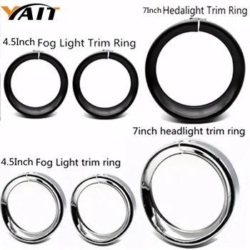 

Yait 7inch Headlight Headlamp Trim Ring 4.5 inch Turn Signal Fog Light Trim Ring For Touring Road King Electra Glide