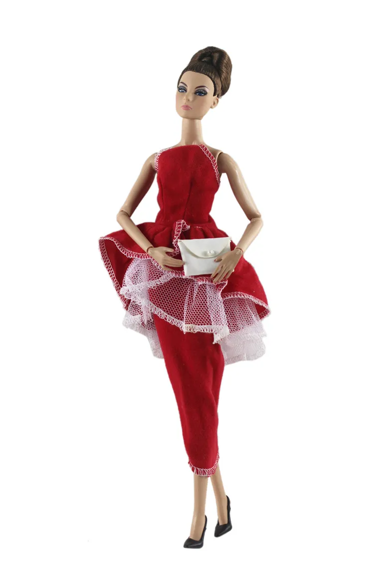 National costume Doll Dress / Cheongsam Party Gown Outfit Clothing Wedding Dress For 1/6 BJD Xinyi FR ST Barbie Doll, New - Color: 11