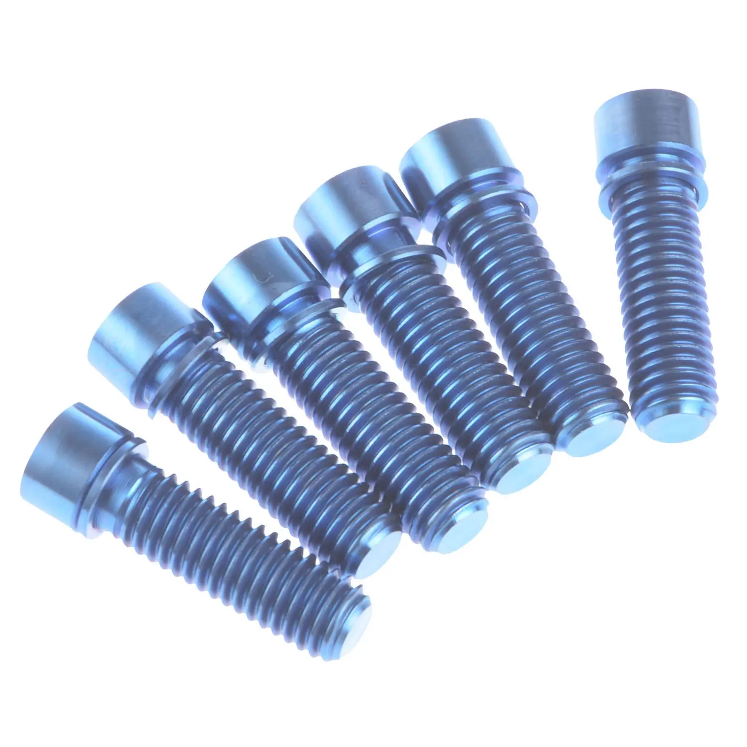 

6pcs Titanium Ti Bolt M8 25 M8*25 M8x25 Hexagon Socket Cap Blue Screw Allen Stigma Head Screw Bike Stem