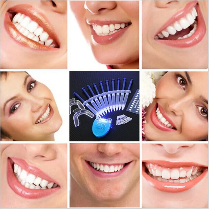 Professional Portable Dental Equipment 10 Pieces White Tooth Teeth Whitening System Whitener Bleaching Kit Oral Gel 3