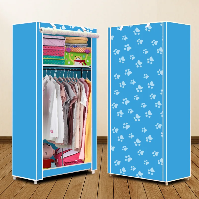 

Minimalist Non-woven Cloth Wardrobe DIY Combination Korean Wardrobe Single Dust-proof Small Wardrobe Students Dormitory Closet