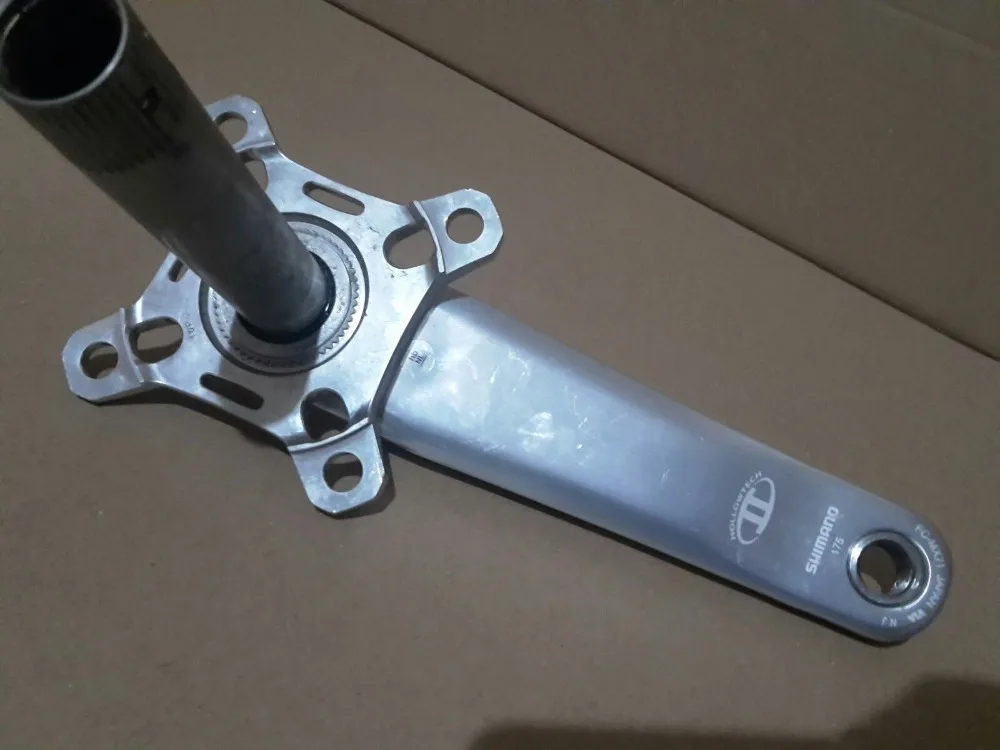 Оригинальный ShimanoBike Chainwheel DXR FC MX71 без цепи 170 мм/175 мм Серебряный велосипед