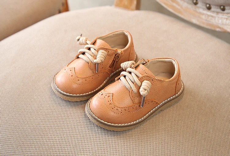 Демисезонная детская Свадебная обувь из натуральной кожи, нескользящая школьная обувь для мальчиков, Корейская версия, британский стиль, для детей 1-8 лет
