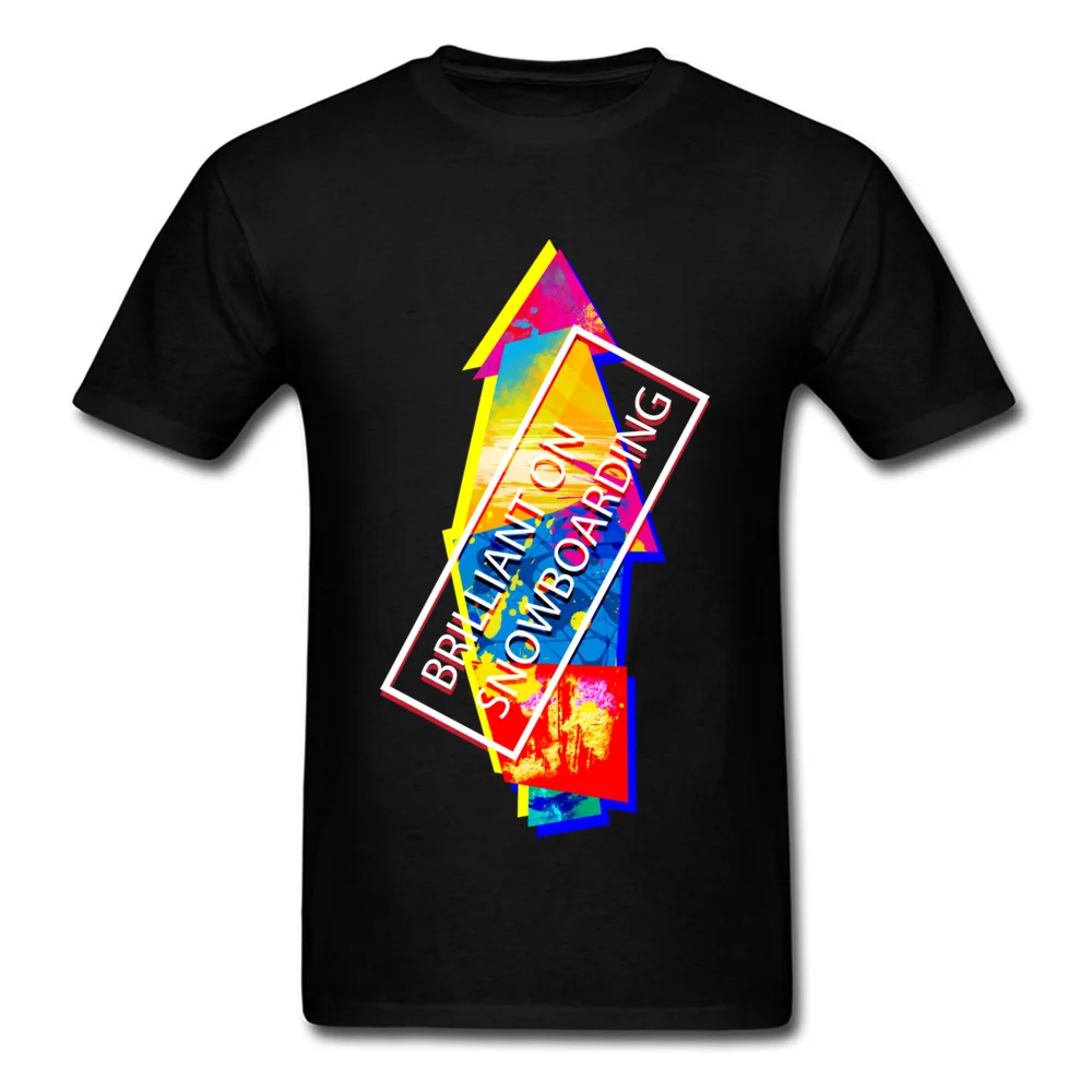 Men Company Tops Shirts O Neck ostern Day 100% Cotton Fabric T Shirts Normal Short Sleeve BRILLIANT ON SNOWBOARDING T Shirt BRILLIANT ON SNOWBOARDING black