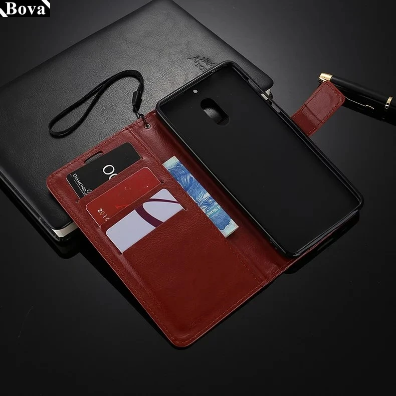 Высококачественный чехол для телефона из искусственной кожи Nokia 6 кошелек с