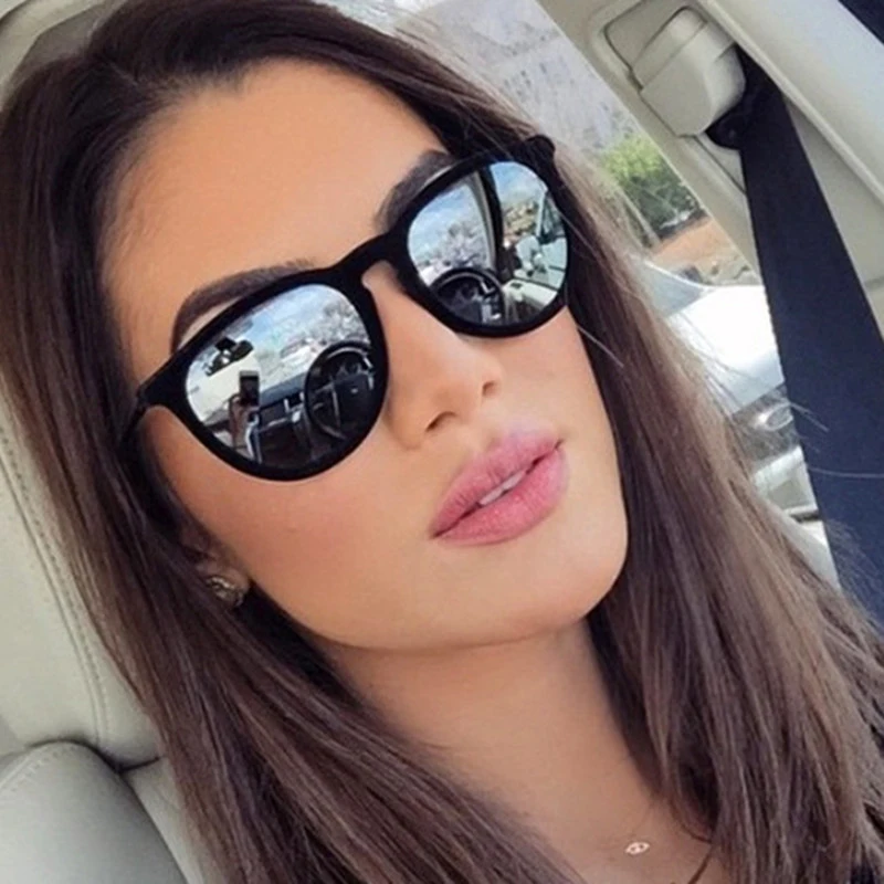 Vintage Cat Eye Sunglasses Women Brand Designer Erika Models Oculos De sol Feminino Rays Protection Mirrored Sun Glasses
