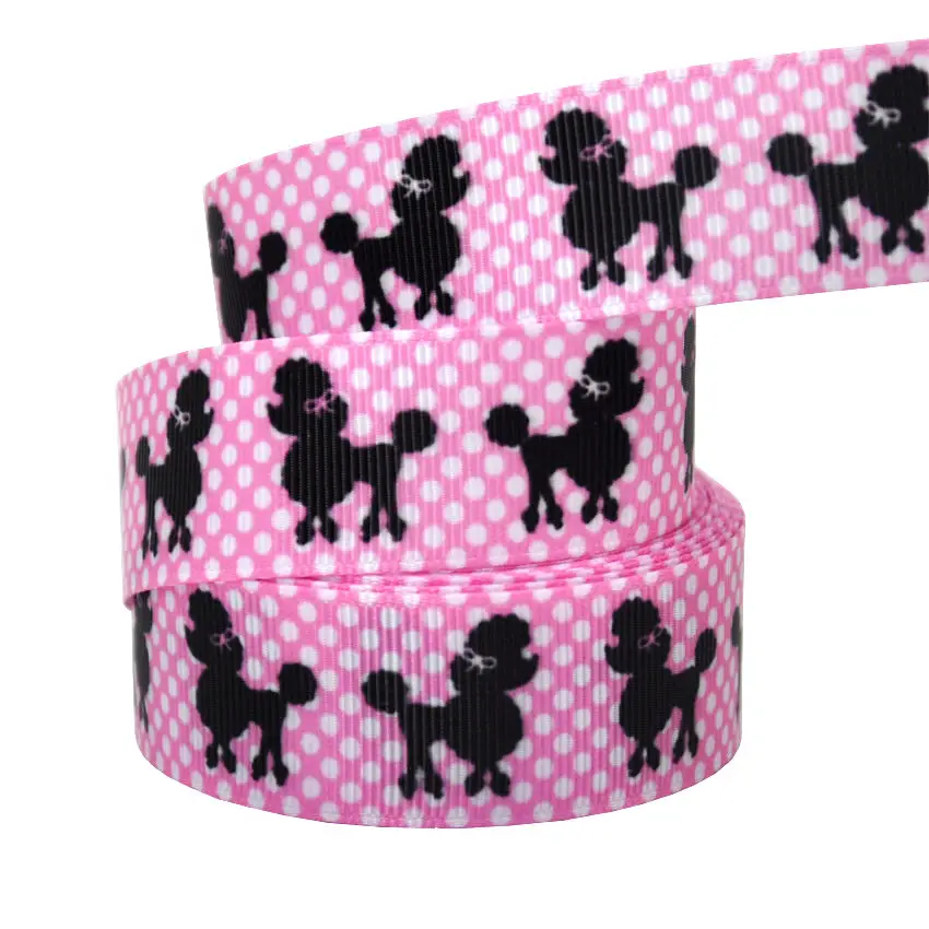 1 inch 25mm Printed Cartoon Grosgrain Ribbon 10yards Dog Bear Unicorn Animal Gift Decoration accessories