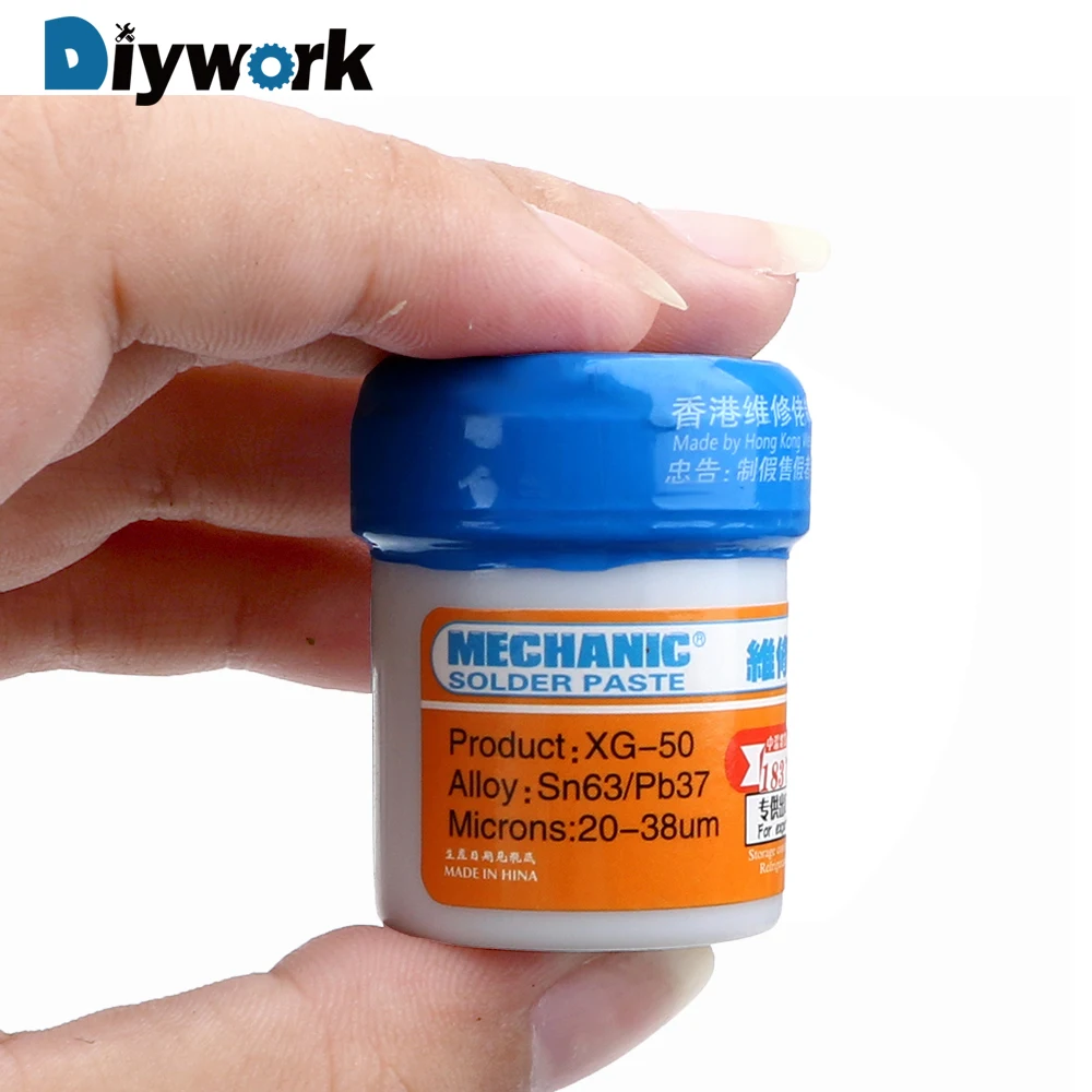 

DIYWORK XG-50 Solder Paste Soldering Iron Station Flux Sn63/Pb67 Welding Fluxes Repair Tool about 30g