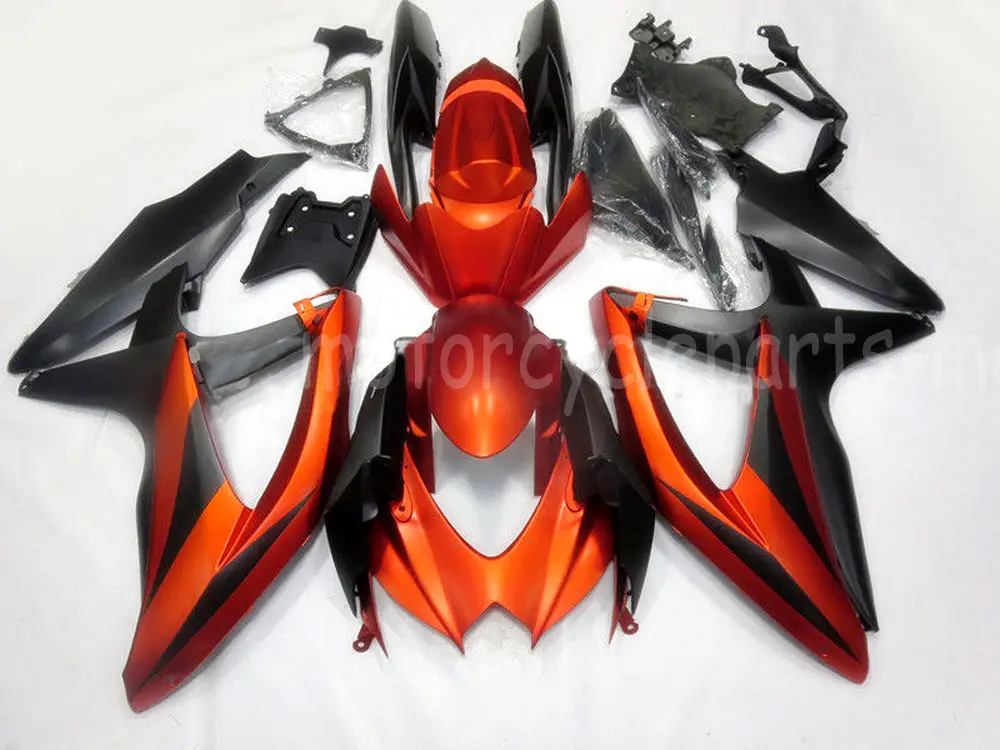 

Orange W/ Black Complete Bodywork ABS Plastic Injection Molding Fairing For Suzuki GSXR 600 750 2008-2010 K8 Motorcycle Fairings