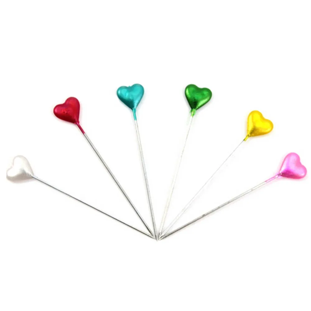 30 шт./лот сердце Форма Перл прямой начальник Шпильки пошив декоративные