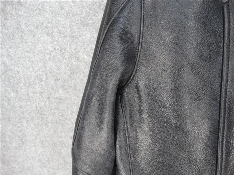 Free shipping.Classic mens leather jacket.genuine leather motor coat.man cowhide quality clothes,brand new vintage warm jackets genuine leather blazers