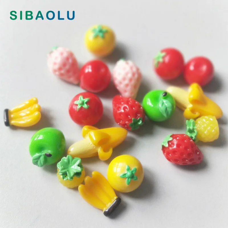

Mini Fruit Figurine decoration fairy garden Moss Ornament miniature Cartoon Animal Food Statu resin craft Gift TNB064
