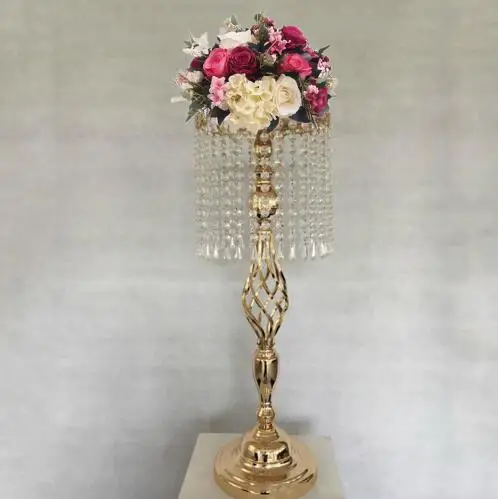 New-elegant-Golden-Wedding-Table-Centerpiece-70-CM-Tall-25-CM-Diameter-Wedding-Hotel-Home-Decor