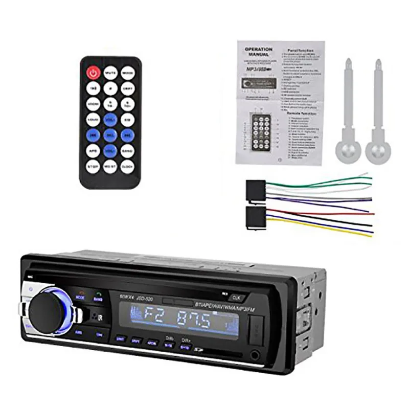 12 V автомобиль радио плеер Bluetooth Стерео FM MP3 аудио 5V-Charger USB SD AUX Автомобильная электроника в-тире