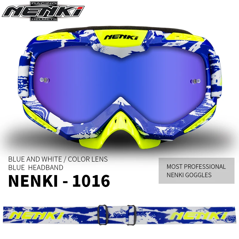NENKI mtb occhiali motocross MX NK-1023 lente antiappannamento 