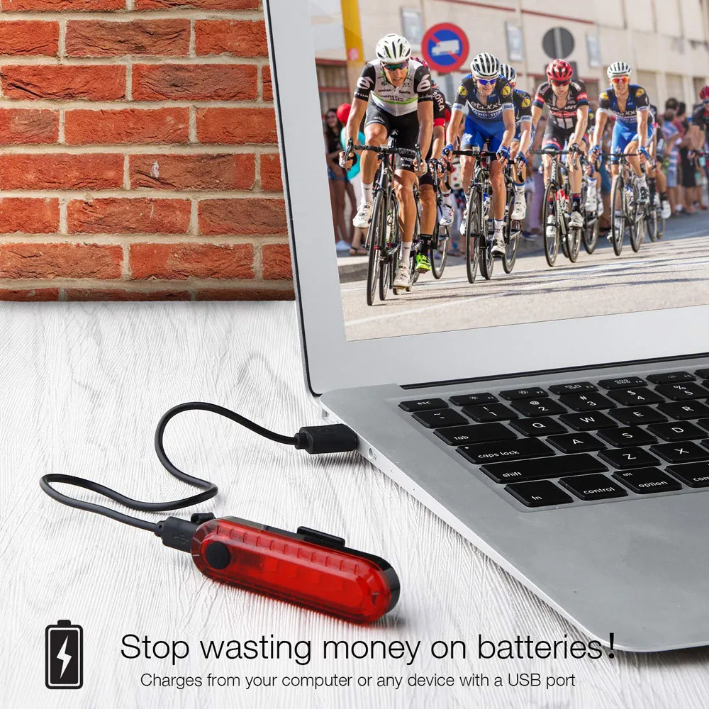 2 шт. велосипедный задний светильник USB Перезаряжаемый велосипедный велосипед 4 режима светодиодный передний задний светильник лампа