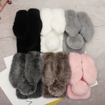 

3D Rabbit Hair Case For Samusng Galaxy M30 M20 M10 A70 A60 A40 A9 2019 Rabbit Ear Cover Soft TPU Phone Skins 25PCS