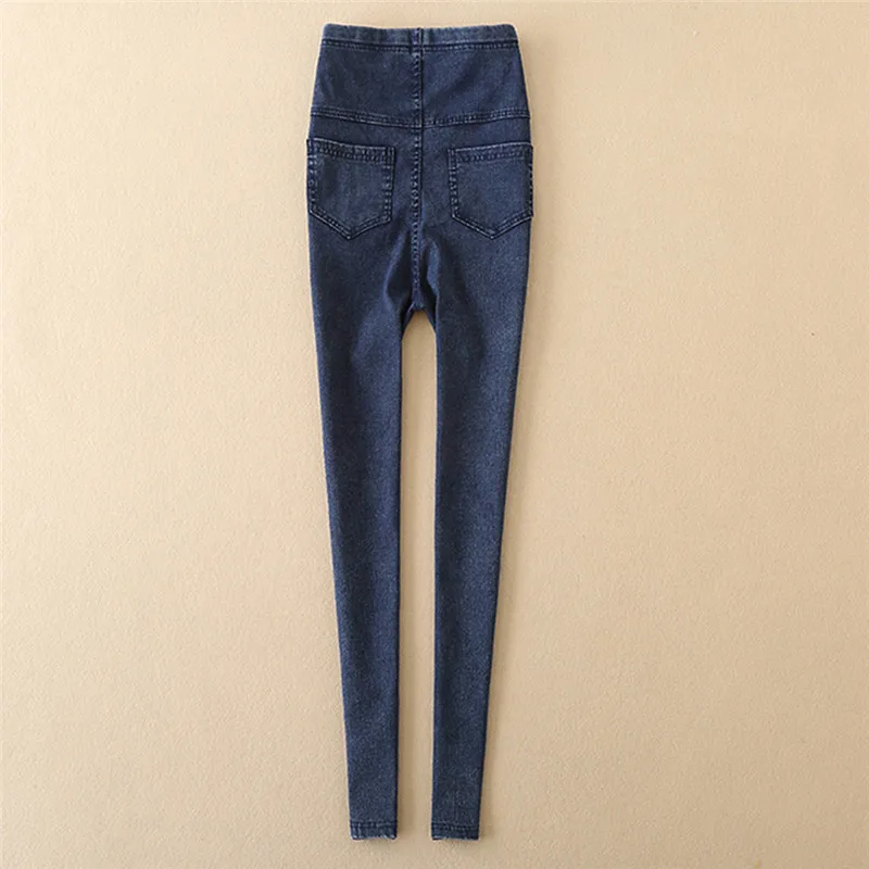 Maternity Pregnancy Skinny Trousers Jeans Pants Elastic Pregnant Women's Feet Stomach Lift Pants Stretch Denim Pants