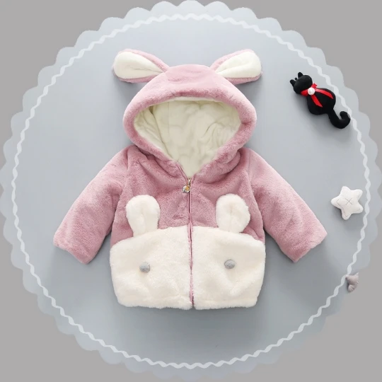 Kids Jacket With Fur Baby Winter Jacket Girls Coat Pink Girls Coat Wool Girls Hoodie With Zipper 5