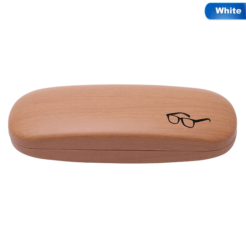 Высокое качество древесины жесткий Комплект держатель металла очки для чтения чехол для мужчин и женщин pu кожаный футляр для очков - Цвет: GS0567WT