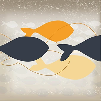 Canvas Art Picture Print Painting Abstract Cartoon Fish Animal Oil on Wall for Home Decor | Дом и сад